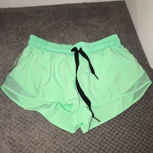 Bright Green Lulu Lemon shorts